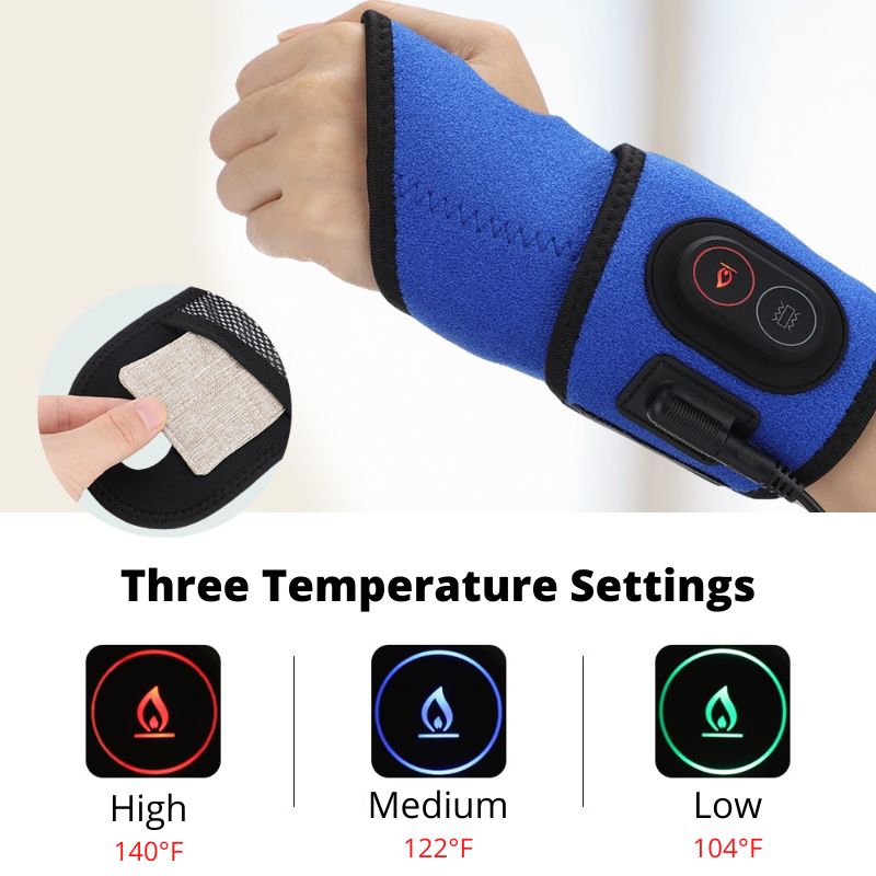 Heated Wrist Brace Vibration Massage For Wrist Pain Relief