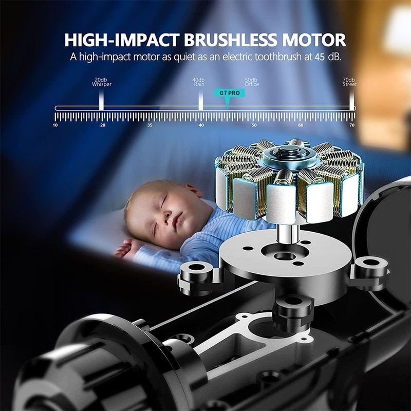 Portable 32-Speed Compact Massage Gun Deep Percussion Muscle Massager