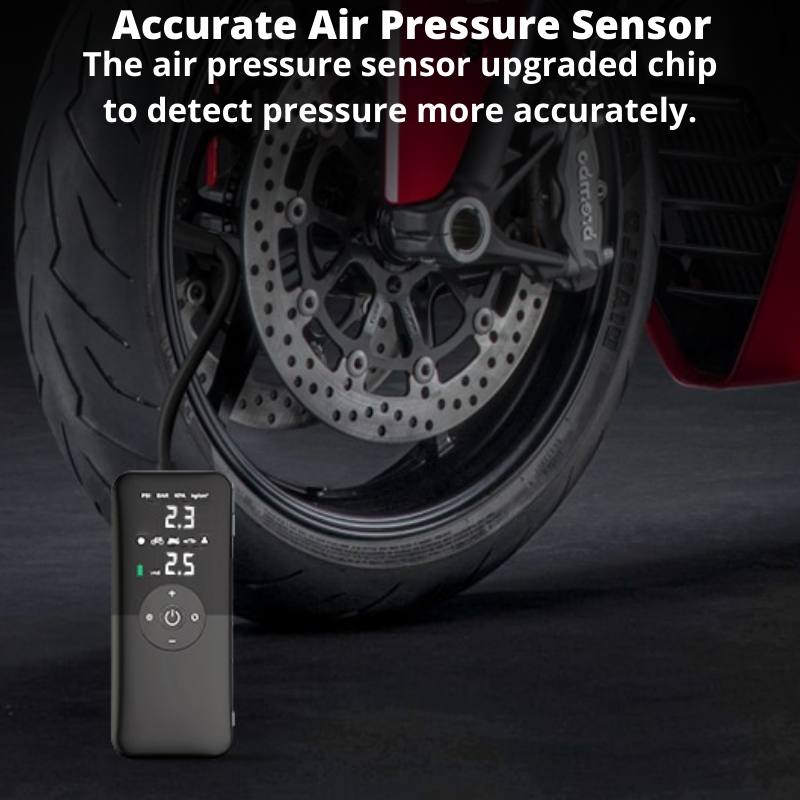 Portable Air Compressor Rechargeable Portable Bicycle Tire Pump 150 PSI Cordless for Car Tires Bicycles Balls LCD Dual Screen