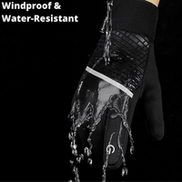 Touch Screen Cycling Gloves Thermal Bike Gloves Windproof Water Resistant Non-Slip Driving Hiking Unisex