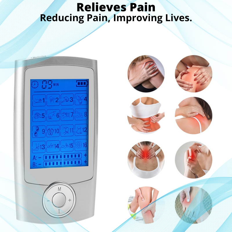 Muscle Stimulator Machine Rechargeable 12 Electrode Pads Electric Pulse Massager for Pain Relief Therapy