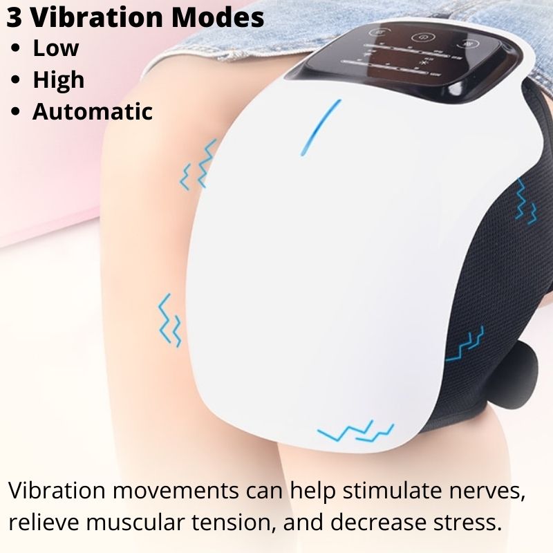 Rechargeable Heated Knee Wrap with Vibration – Adjustable Comfort Fit