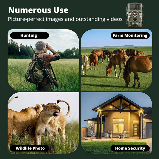 Infrared Dual Night Vision Hunting Trail Camera 4K Waterproof WIFI 48 MP Camera Home Security Camera