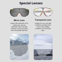 Photochromic Polarized Cycling Sunglasses with Inner Frame for Prescription Lenses