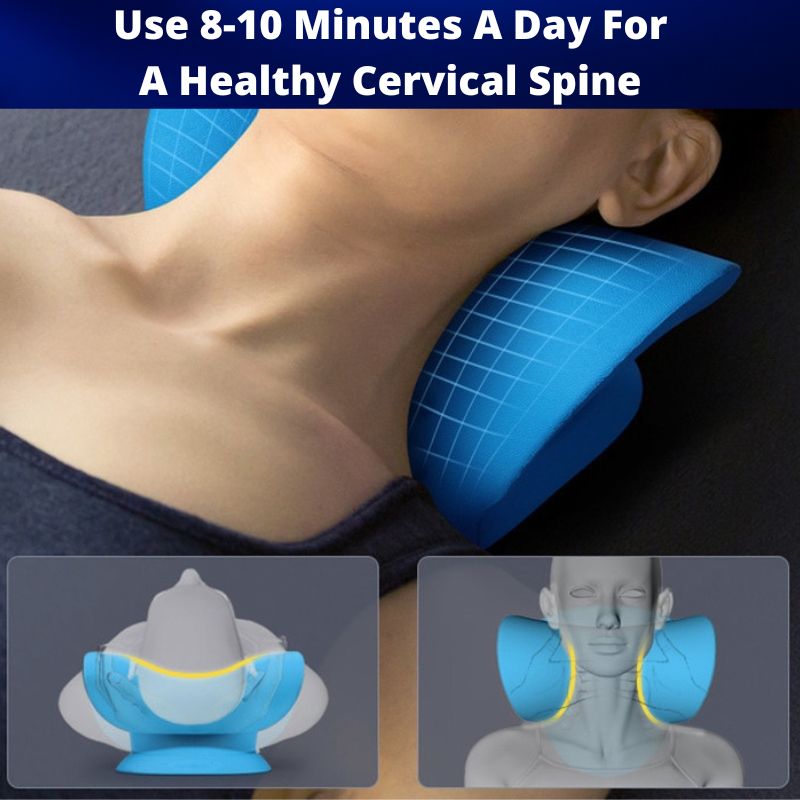 Neck Support Stretcher Cervical Chiropractic Traction Device Pillow for Pain Relief Cervical Spine Alignment