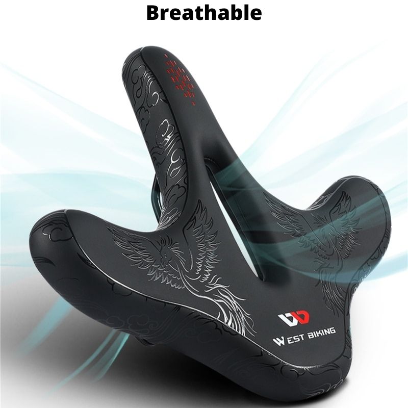 Extra Wide Bike Seat Comfortable Thick Shock Absorption Foam