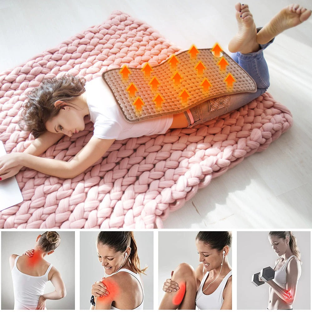 Electric Heating Pad 12"x 24" for Back Pain And Cramp Relief Auto Shut Off