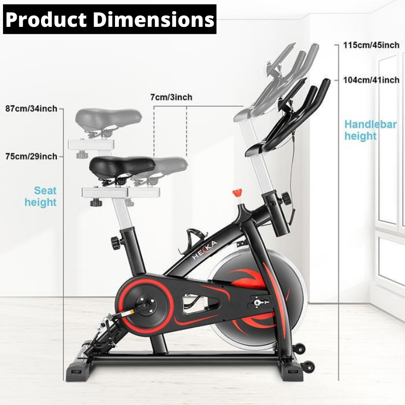 Indoor Exercise Bike Track Heart Rate Calories Distance Time Speed