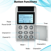 EMS Muscle Stimulator | 15 Mode 4 Channel 20 Intensity Levels