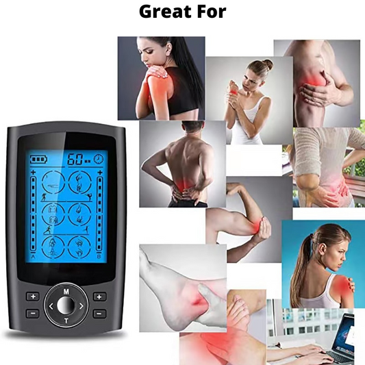 36-Mode Dual Channel Electric Muscle Stimulator with LCD