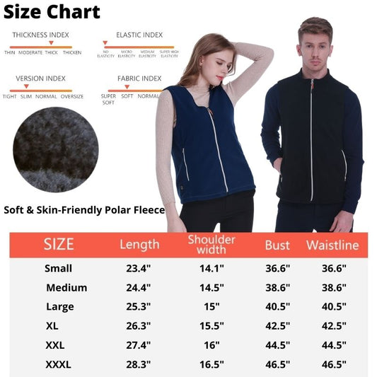 Heated Vest 5 Heating Zones 3 Heating Levels Lightweight Heated Jacket Unisex