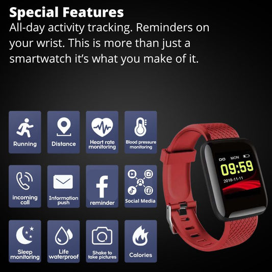 Smart Watch Fitness Tracker Waterproof Activity Watch for iOS & Android Unisex