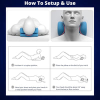 Neck Support Stretcher Pillow for Cervical Comfort & Posture Support
