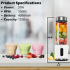 Rechargeable Portable Mini Blender 380ml USB Charge 4000mAh Battery On The Run Personal Mini Juicer for Fruits And Vegetables