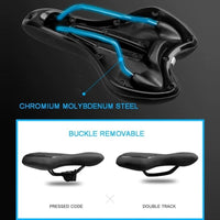 Comfortable Gel Bicycle Seat Bike Saddle Breathable Hollow Design Non Slip