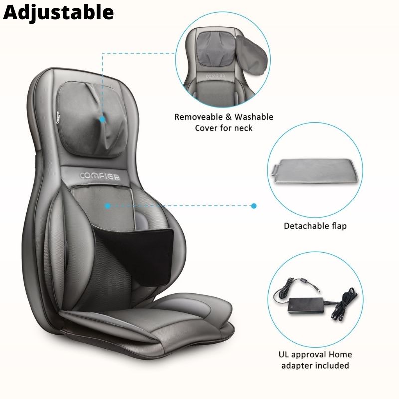 Shiatsu Neck And Back Massager 2D 3D Kneading Full Back Massager with Heat And Compression Massage Chair Pad for Shoulder Neck Back