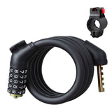 47 inch Bike Lock 5 Digit Combination Lock With 1/2 Inch Diameter Cut Resistant Manganese Steel Cable