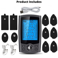 36-Mode Dual Channel Electric Muscle Stimulator with LCD