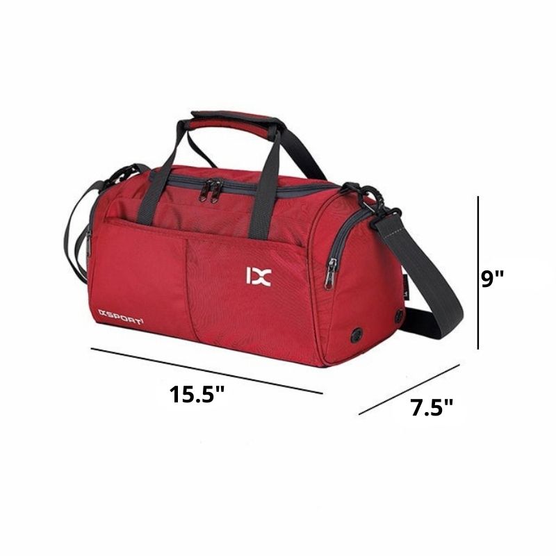Quality Compact Gym Bag Sports Bag Travel Bag With Cross body Shoulder Strap Shoe Compartment Waterproof Unisex