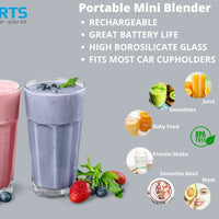 Rechargeable Portable Mini Blender 380ml USB Charge 4000mAh Battery On The Run Personal Mini Juicer for Fruits And Vegetables