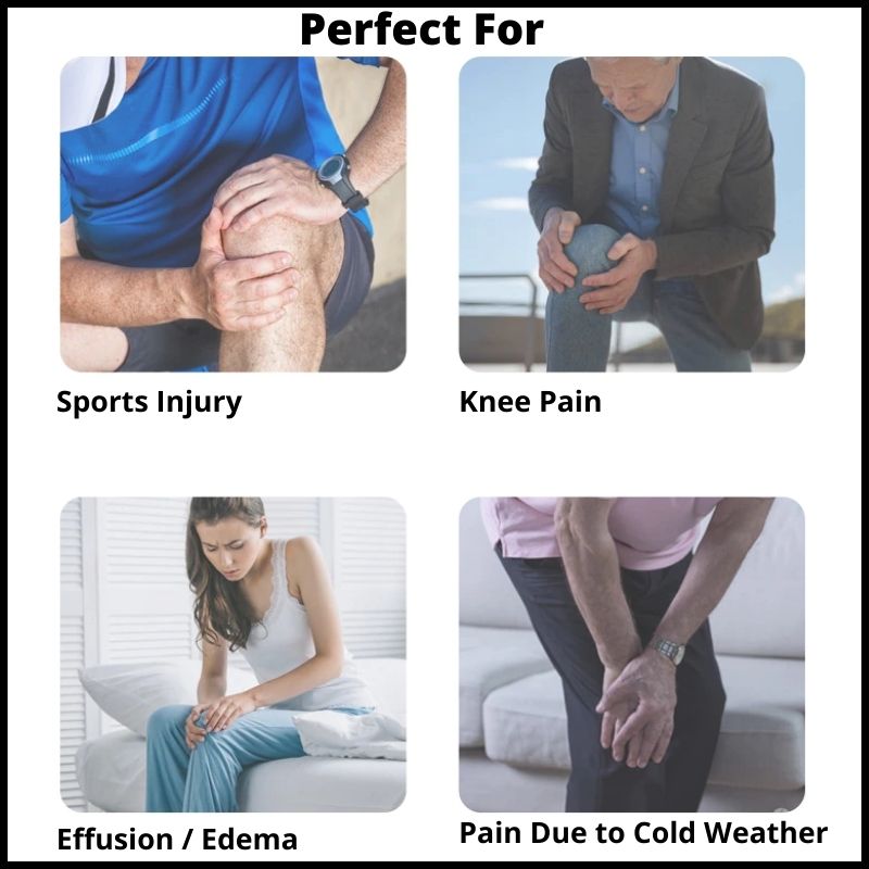 Rechargeable Heated Knee Wrap with Vibration – Adjustable Comfort Fit