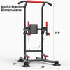 Multi-Function Power Station 4-in-1 Power Tower With Chin Up Bar Push Up Handles Leg Raises Dip Station