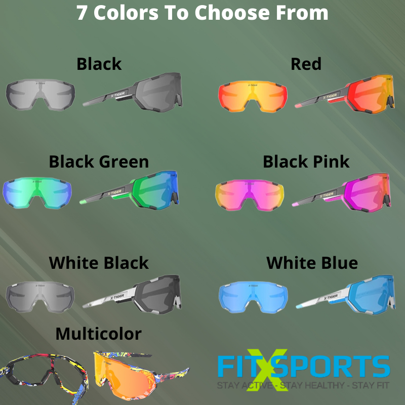 Photochromic Polarized Cycling Sunglasses with Inner Prescription Frame