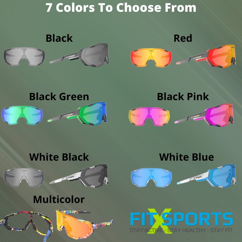 Photochromic Polarized Cycling Sunglasses with Inner Frame for Prescription Lenses