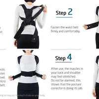 Posture Corrector Spine and Back Support Providing Pain Relief for Neck Back Shoulders Adjustable Breathable Back Brace Unisex-Body Support-Fit Sports 