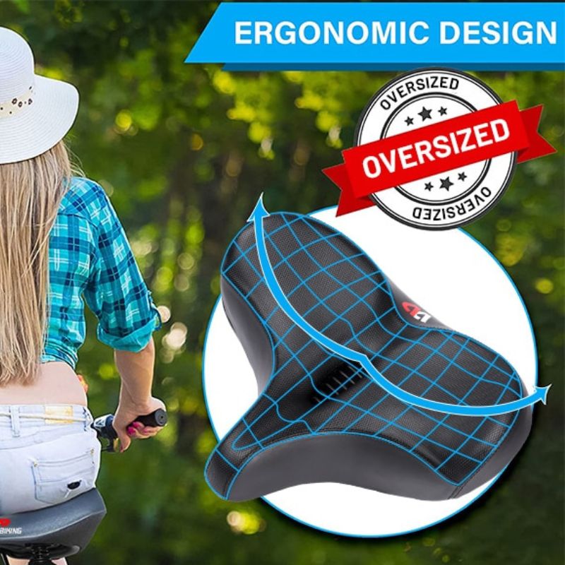 Extra Large Bike Seat With Comfortable Thick Foam and Waterproof