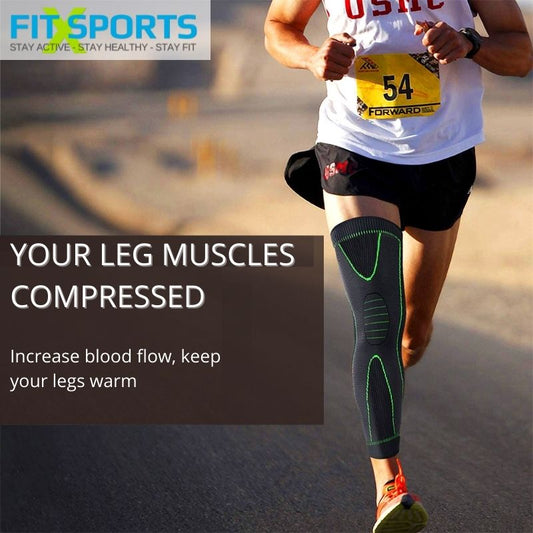 1 Compression Leg Sleeve with Tension Wrap – Breathable Quick-Dry UV Protection