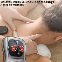 Shiatsu Neck And Back Massager APP Control 2D 3D Kneading Full Back Massager with Heat And Compression Massage Chair Pad for Shoulder Neck Back
