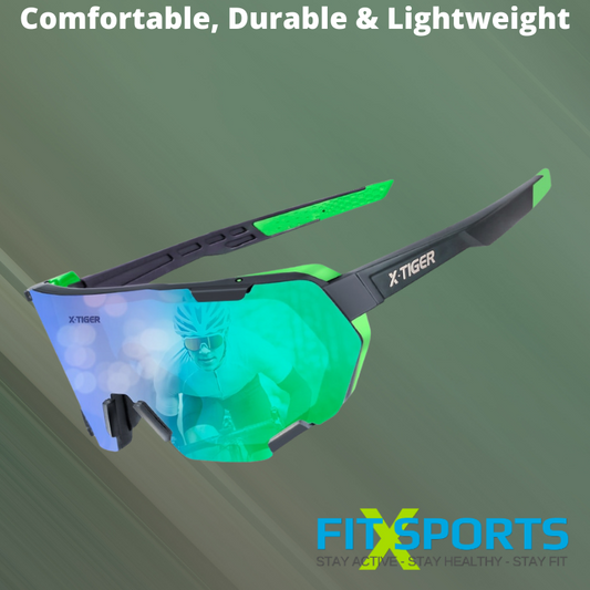 Photochromic Polarized Cycling Sunglasses with Inner Frame for Prescription Lenses
