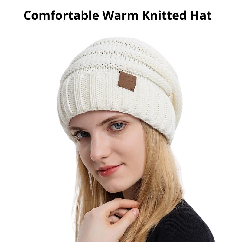 Womens Winter Hat Knitted Beanie Hat Warm Skull Cap Beanie for Women