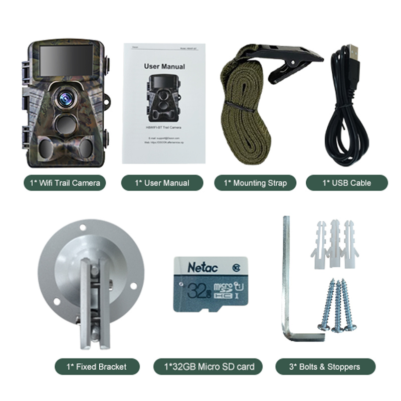 Infrared Dual Night Vision Hunting Trail Camera 4K Waterproof WIFI 48 MP Camera Home Security Camera