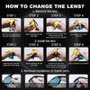 Photochromic Polarized Cycling Sunglasses with Inner Prescription Frame