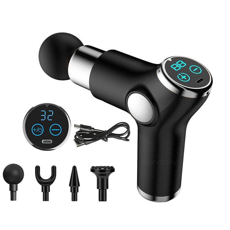 Portable 32-Speed Compact Massage Gun Deep Percussion Muscle Massager