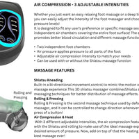 Shiatsu Foot Massager With Infrared Heat and Air Compression