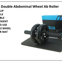 Non-Slip Double Abdominal Wheel Ab Roller With Mat