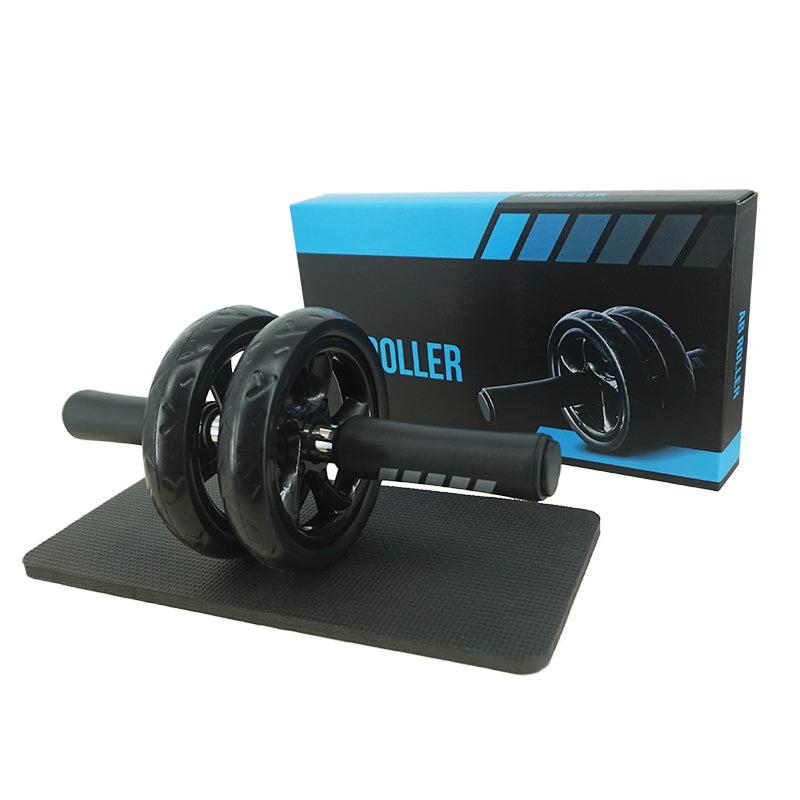 Non-Slip Double Abdominal Wheel Ab Roller With Mat