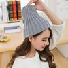 Knitted Winter Hat For Women Soft Stretchy Cotton Blend