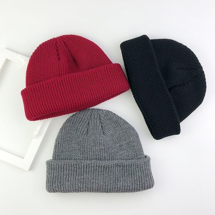 Winter Hat Warm Beanie Casual Short Thread Hip Hop Hat Beanie Wool Knitted Beanie Skull Cap Unisex