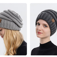 Womens Winter Hat Knitted Beanie Hat Warm Skull Cap Beanie for Women