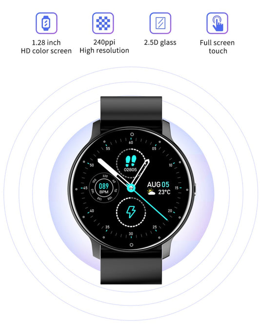 Smart Watch Fitness Tracker Waterproof Touch Screen iOS Android Unisex