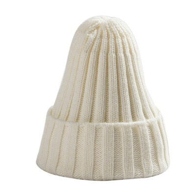 Knitted Winter Hat For Women Soft Stretchy Cotton Blend