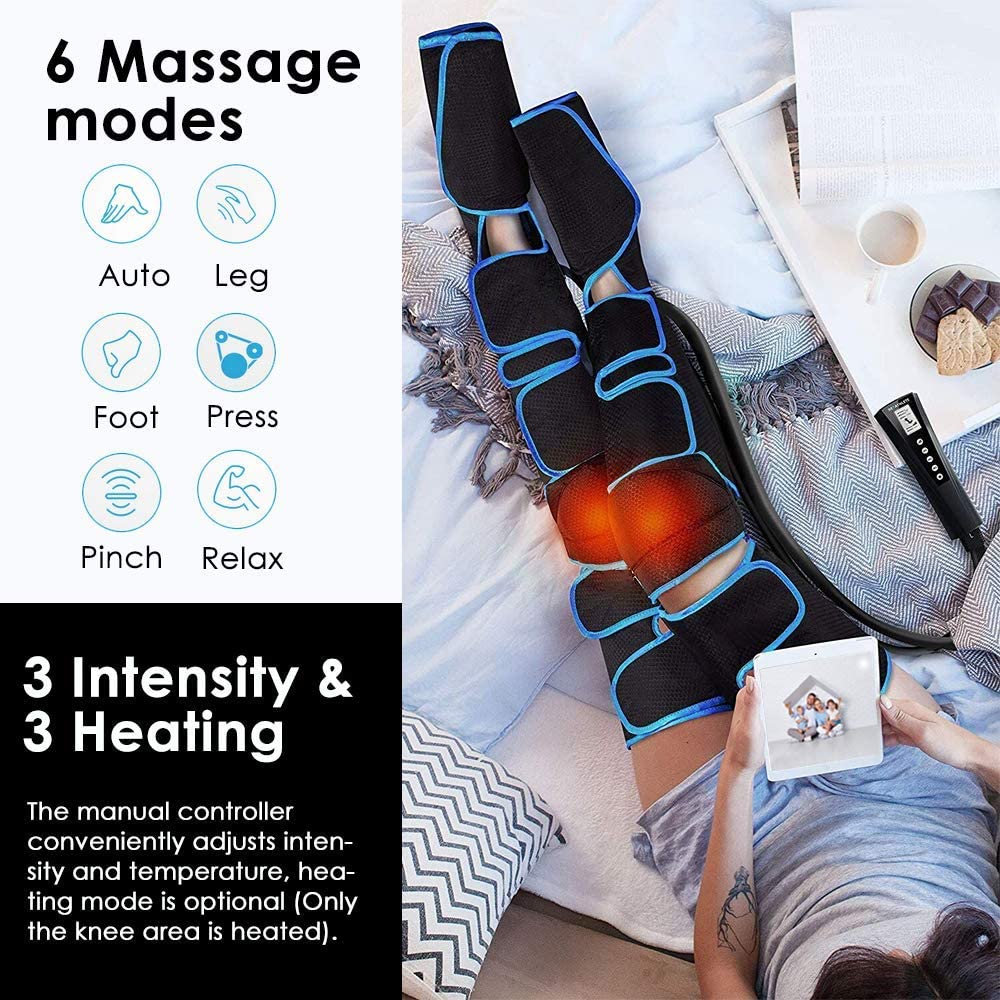 Foot And Leg Massager With Infrared Rechargeable Promotes Blood Circulation Muscle Relaxation Lymphatic Drainage Unisex