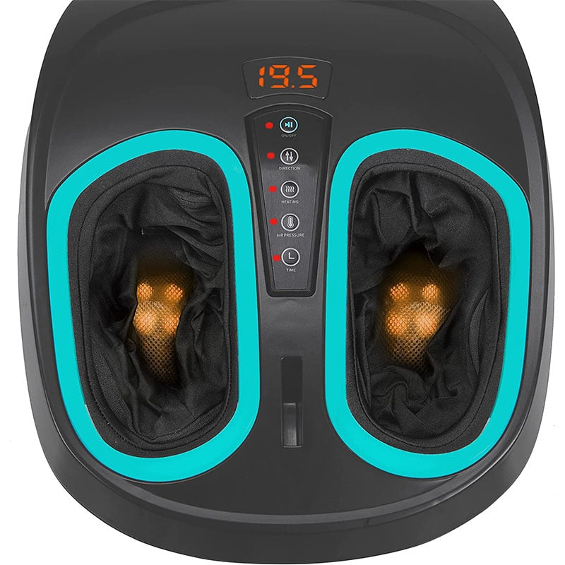 Shiatsu Foot Massager With Infrared Heat Deep Kneading Heated Foot Massage With Air Compression Unisex