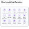 Smart Watch Touch Screen Monitors Health Stats and Fitness Activity Waterproof IOS Android