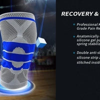 Knee Brace Compression Sleeves With Side Stabilizers and Gel Pads