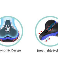 Most Comfortable Bike Seat with Memory Foam Waterproof Universal Fit and Shock Absorbing